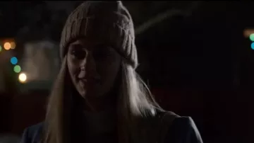 Winter beanie hat worn by (Lucy Currey) in Black Christmas