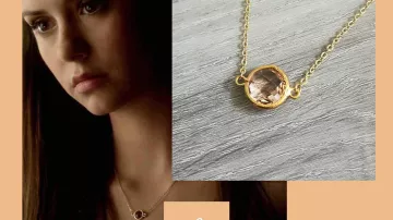 Collier petit cristal de Elena Gilbert (Nina Dobrev) dans Vampire Diaries (S06E20)