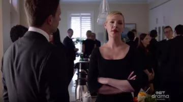 Dolce & Gabbana cady midi dress worn by Samantha Wheeler (Katherine Heigl) in Suits Season 9 Episode 9