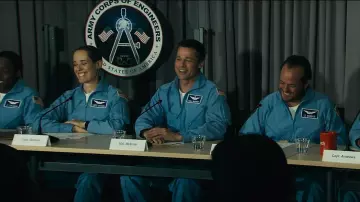 L'astronaute de la combinaison de Vol porté par Roy McBride (Brad Pitt) dans Ad Astra