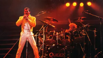 Jaune Veste en cuir portés par Freddy Mercury (Freddie Mercury) dans la Reine: Rock Études de Cas