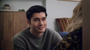 Green Wool Sweater worn by Tom (Henry Golding) in Last Christmas