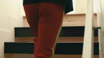 Red striped pants worn by Lil Mosey in his Noticed music video