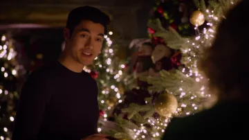 Purple Long Sleeve T-shirt worn by Tom (Henry Golding) in Last Christmas