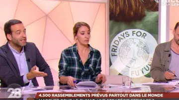 The green shirt plaid Nadia Daam in 28 minutes the 20.09.2019