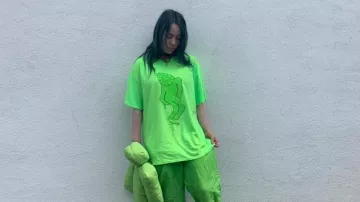 Takashi Murakami Lime tee shirt worn by Billie Eilish on Instagram account