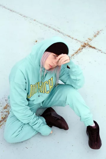 Nike Jordan Black sneakers worn by Billie Eilish on Instagram picture