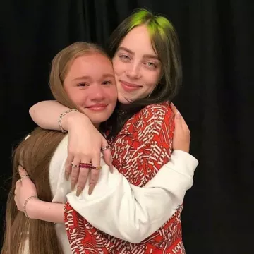 Balenciaga "I will always love you" printed shirt worn by Billie Eilish for a Fan Hug Picture