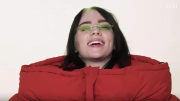 Christianah Jones Lime Sunglasses worn by Billie Eilish for her Billie Eilish Sings Miley Cyrus, H.E.R., and P!nk in a Game of Song Association | ELLE video
