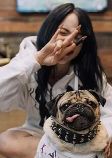 Freak City "Dream Boyz" white Hoodie worn by Billie Eilish on Instagram picture