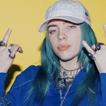 HUF White "Fuck It" Hat Cap worn by Billie Eilish on Instagram picture