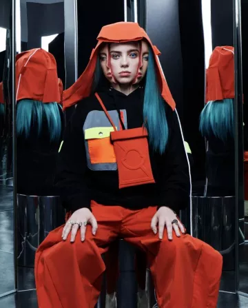 Heart of Bone double skull ring worn by Billie Eilish for her Takashi Murakami photoshoot for GARAGE Magazine