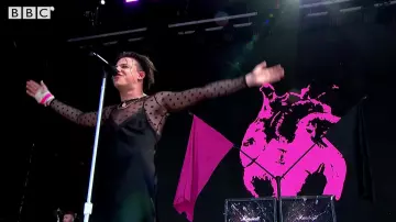Black dress with dots worn by Youngblud for his Hope For The Underrated Youth live performances at Reading + Leeds 2019