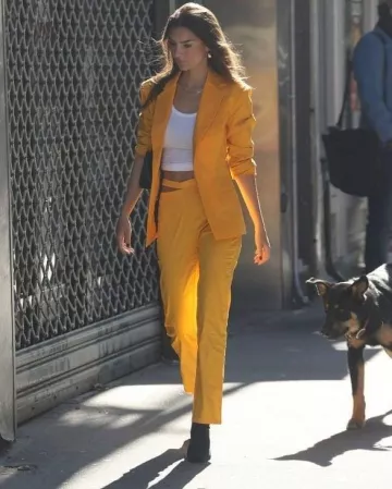 Miaou Mika Jacket worn by Emily Ratajkowski New York City September 18, 2019