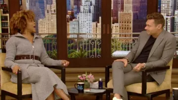 Tibi Melange Knitted Jacket worn by Taraji P. Henson on LIVE with Kelly and Ryan September 19, 2019