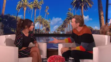 Paul Smith Colorblock Sweater worn by Dax Shepard on The Ellen DeGeneres Show September 19, 2019