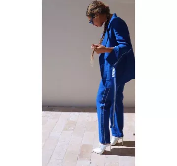Francesco Russo à lacets en Cuir Mules porté par Beyoncé Knowles Site Pic septembre 2019