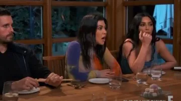 Urban Outfitters Atlas Tie-Dye Turtleneck Top worn by Kourtney Kardashian in Keeping Up with the Kardashians Season 17 Episode 3