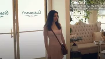 Afends Pink Brigitte Dress worn by Kate (Shoshannah Stern) in This Close Season 2 Episode 2