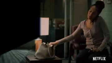 White Leather Tote Bag used by Kendra (Kerry Washington) in American Son