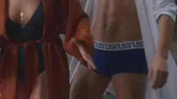 Modus Vivendi Blue Boxer Swimwear worn by Valerio (Jorge López) in Elite (S02E02)