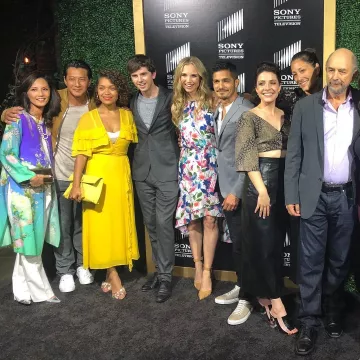 The long skirt of black leather worn by Paige Spara on the account Instagram of @paigespara 