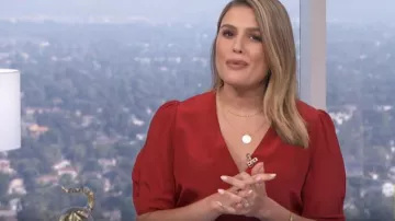 Frame olivia top worn by Carissa Loethen on E! News September 24, 2019