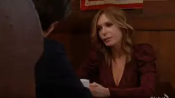 A.l.c. Red Snake Print Dress worn by Lauren Fenmore Baldwin (Tracey E. Bregman) as seen on The Young and the Restless September 23, 2019