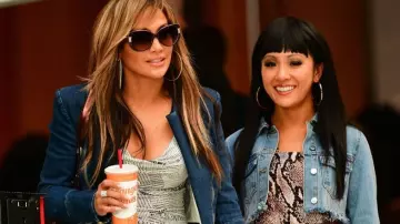 Nasty Gal! Newspaper print cowl neck top worn by Ramona (Jennifer Lopez) in Hustlers