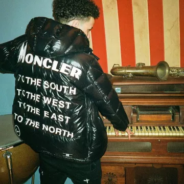 Moncler jackets worn by Lil Mosey on the account Instagram of @lilmosey