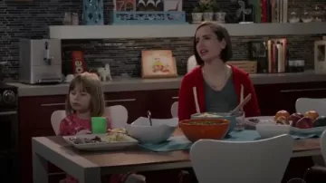 American apparel unisex flex fleece zip hoodie worn by Jen (Zoe Lister-Jones) in Life in Pieces Season 4 Episode 5