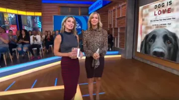 Rag & bone raina lurex réservoir porté par Amy Robach sur Good Morning America Week-end du 25 septembre 2019
