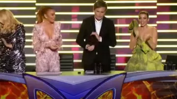 Eliya imperial dress worn by Panelist (Dannii Minogue) in The Masked Singer AU Season 1 Episode 2