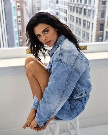 Denim jacket of Kendall Jenner on the Instagram account @kendalljenner