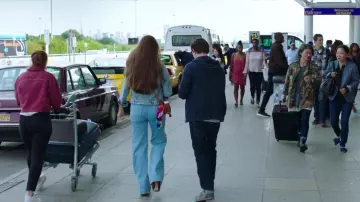 Rodebjer Pant Hall Bell Bottom Jeans worn by May Parker (Marisa Tomei) in Spider-Man: Far from Home