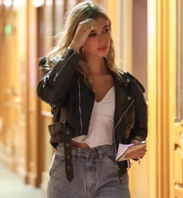 Aym Zeze Corset Top worn by Hailey Baldwin in Los Angeles September 24, 2019