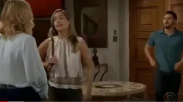 Free people morocco embellished tank worn by Annika Noelle on The Bold and the Beautiful September 30, 2019