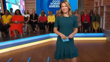Diane von furstenberg adeline dress worn by Ginger Zee on Good Morning America Weekend October 1, 2019