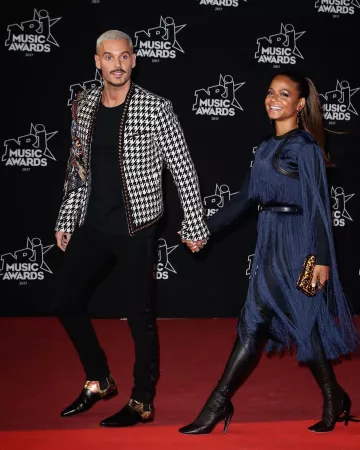 Le blazer pied de coq Balmain porté par M. Pokora sur le compte Instagram de @mattpokora