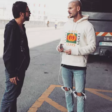 Le sweatshirt Gucci de M. Pokora sur le compte Instagram de @mattpokora