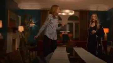 Hawes & Curtis blue & white floral semi fitted shirt worn by Gemma (Zoe Boyle) in Four Weddings and a Funeral Season 1 Episode 2