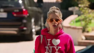 Quay As if! Orange Sunglasses worn by Astrid (Lucy Boynton) in The Politician Season 1 Episode 4