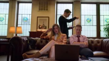 MM6 Maison Margiela Tan Suede Platform Boots worn by McAfee (Laura Dreyfuss) in The Politician Season 1 Episode 4