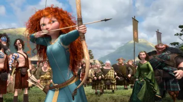 Set of bow and arrows, Merida (Kelly Macdonald) in Rebel