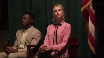 Topshop Green Flower Sequin Mini Skirt worn by Astrid (Lucy Boynton) in The Politician Season 1 Episode 5