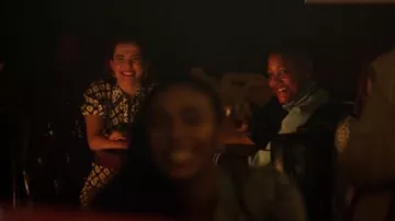 Diane Von Furstenberg Yellow Elly crepe midi dress in Diamond Square Meyer worn by Infinity Jackson (Zoey Deutch) in The Politician Season 1 Episode 8