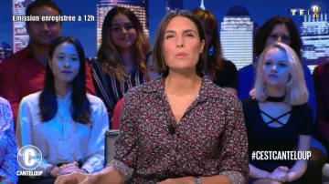 La robe chemise à fleurs de Alessandra Sublet dans C'est Canteloup