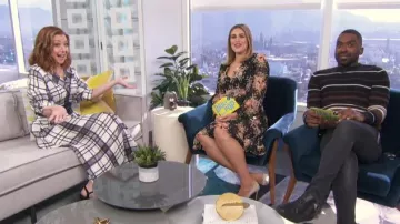 Aje Theodora Checked Shirtdress worn by Alyson Hannigan on E! News 4, 2019