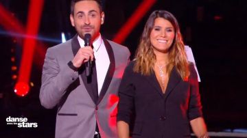 The blazer fitted wool blend black button single Karine Ferri on Dancing with the Stars the 05.10.2019