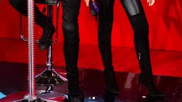 Thigh-high boots black Karine Ferri on Dancing with the Stars